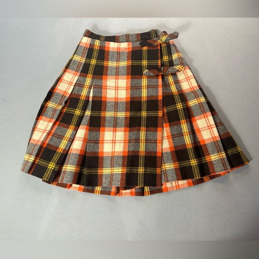 VTG Bobbie Brooks Cottage-core Mini Fall Inspired Pleated Wool Skirt